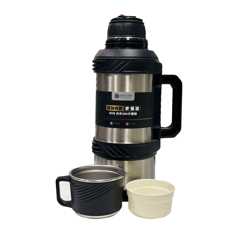 غول فلاسک سیلور 3200 میل YATAI YATAI 3200ml Giant Vacuum Flask – Silver Insulated Thermal Bottle