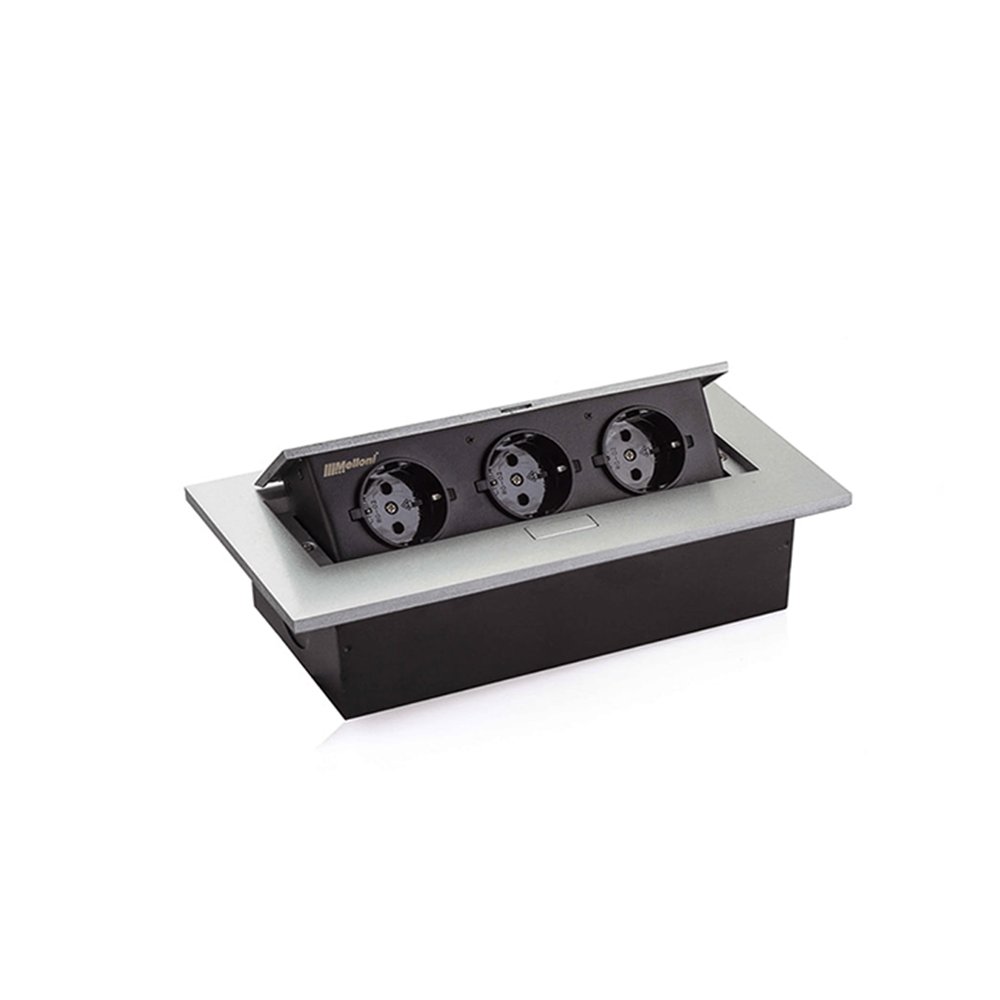 پریز برق مستطیلی تو کار سیلور مدل 10016 ملونی MELONI 1*O1