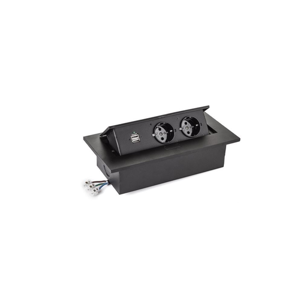 پریز برق مستطیلی تو کار مشکی مدل 10017 ملونی MELONI G34*1