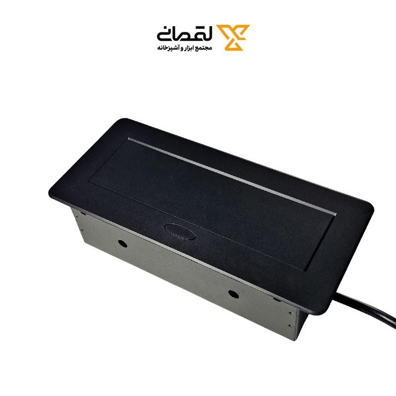 پریز برق مستطیلی تو کار مشکی کد ACS-B12 آما AMA 1*G24