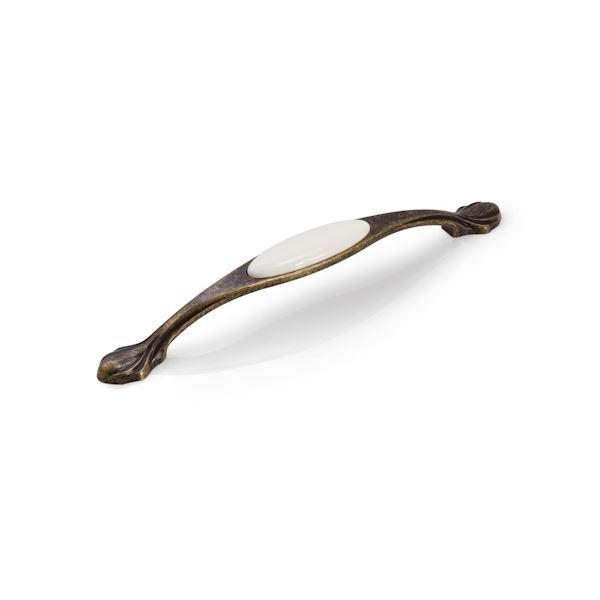 دستگیره کابینتی سرامیکی دو پیچ  زیتونی ساده H8504-96 CS پرایم S.A 1*B24     12*E10