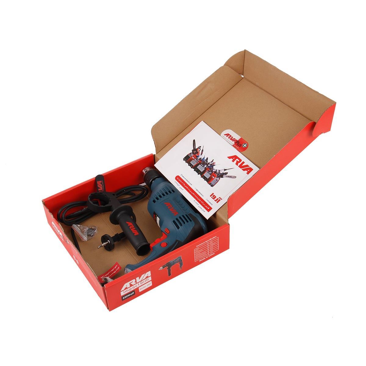 دریل چکشی 550 وات 13 میلیمتر مدل 5321 آروا ARVA 1*M42
