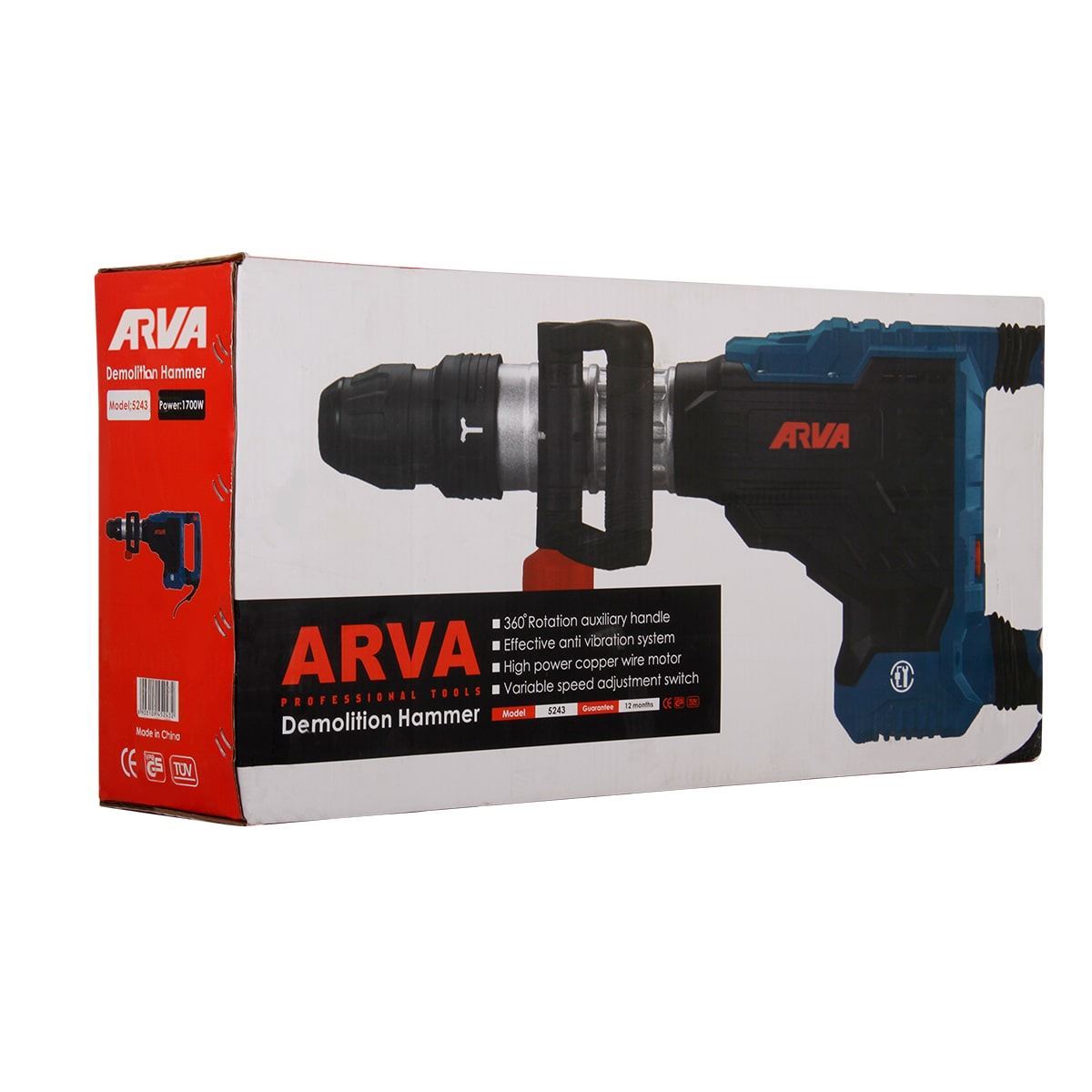 چکش  تخریب 5 شیار 11 کیلویی 1700 وات فوق صنعتی مدل 5243 آروا ARVA 