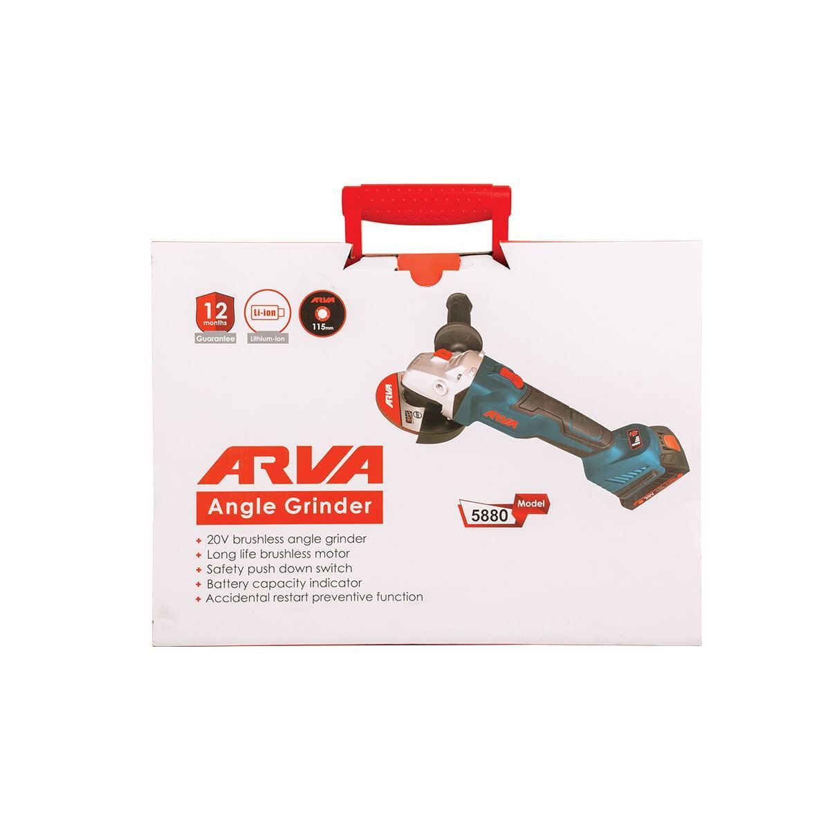 فرز شارژی 20 ولت 125 م.م مدل 5880 آروا ARVA 1*M42