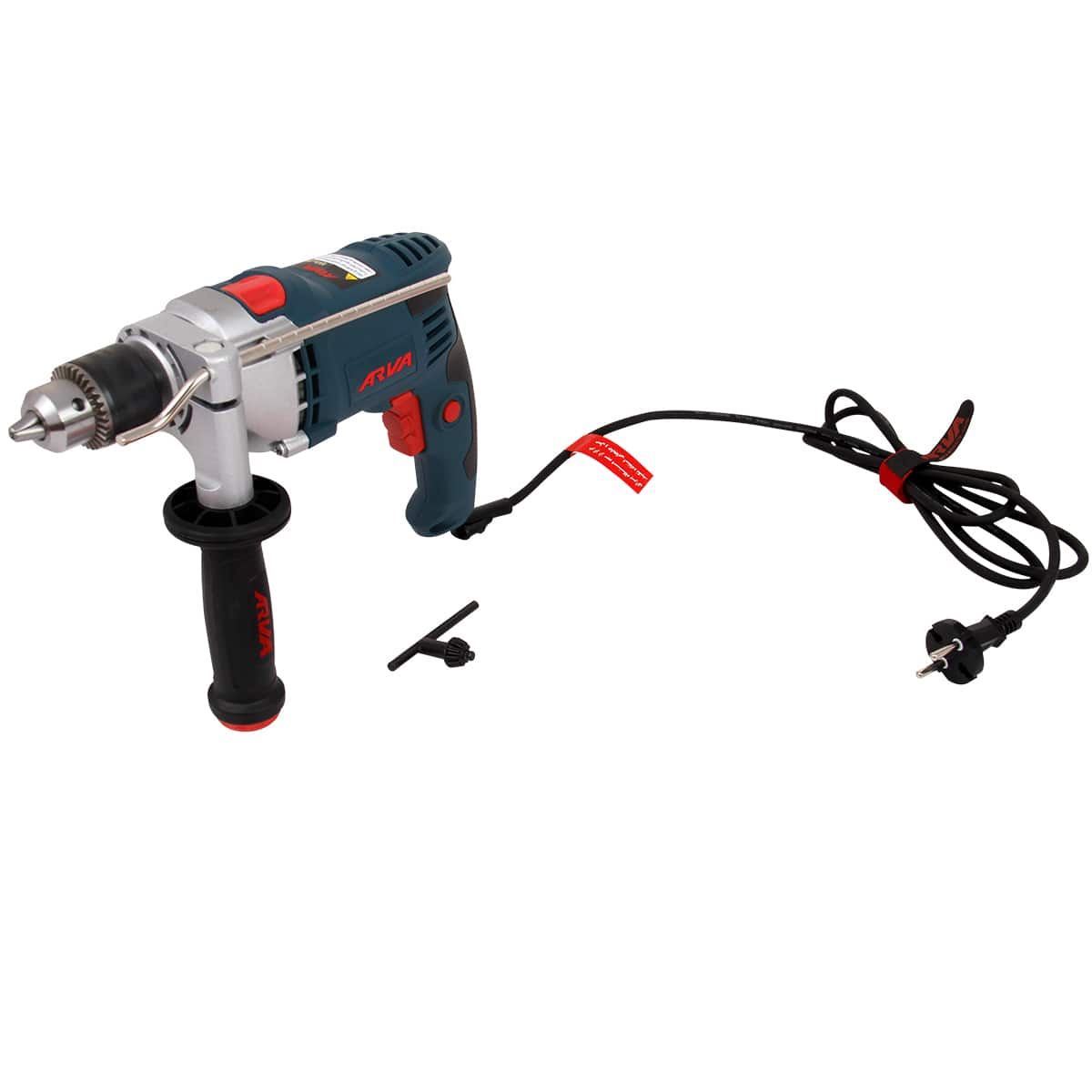 دریل چکشی 13 میلیمتر نیم تنه فلزی دستی 850 وات کد 5305 آروا ARVA 1*M43