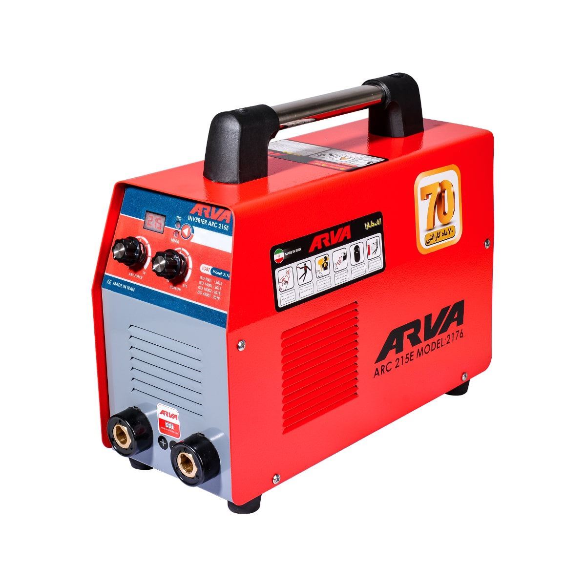دستگاه جوش اینورتر مدل 2176 کد arc215e آروا ARVA 1*A23