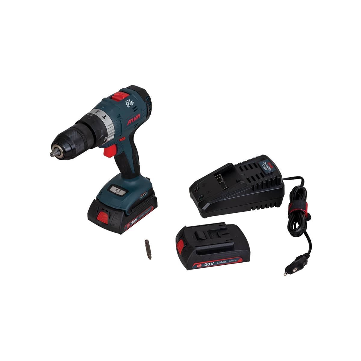 دریل شارژی 20 ولت چکشی براشلس مدل 5854 آروا ARVA 1*M42