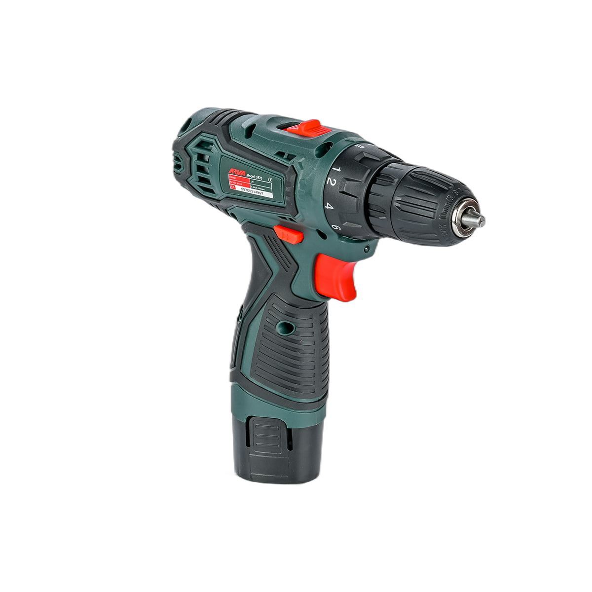 دریل شارژی 12 ولت به همراه دو باطری هوم مدل 5970 آروا ARVA 1*M42