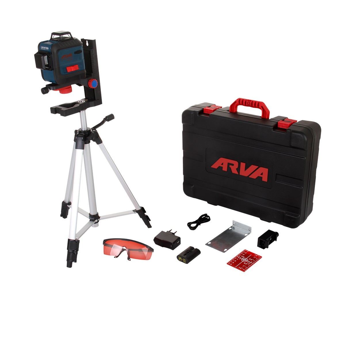 تراز لیزری 360 درجه 3 بعدی خط قرمز مدل 4676 آروا  ARVA 1*M43