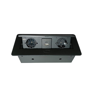 پریز برق مستطیلی تو کار مشکی کد ACS-B22 آما AMA 1*G34