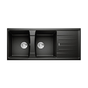 سینک ظرفشویی گرانیتی 102 مشکی دو لگن سینی دار ونهر VONHER 12*F15