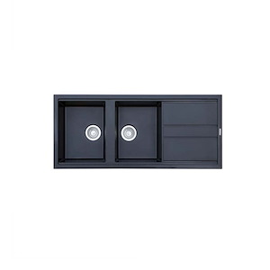 سینک ظرفشویی گرانیتی 103 نقره ای دو لگن سینی دار ونهر VONHER 12*F8