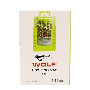 ست مته کبالت سری 19 عددی مدل C338RN ولف WOLF 1*LX04/0