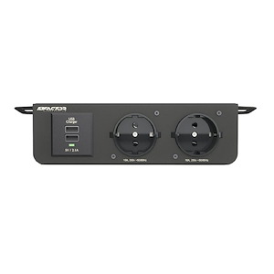 پریز زیر میزی مشکی مدل UPO2-USB مورف FACTOR 