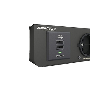 پریز زیر میزی مشکی مدل UPO2-USB مورف FACTOR 