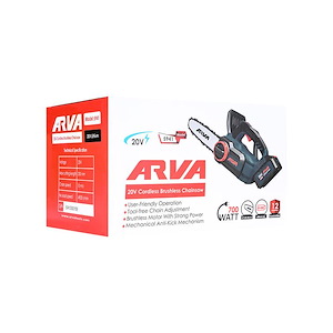 اره زنجیری شارژی براشلس 12 اینچ 2 باتری  مدل 5941 آروا ARVA 1*M43