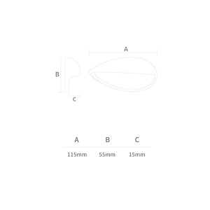 دستگیره کابینتی دو پیچ کروم H2603-64 پرایم (S.A) 1*H53