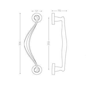 دستگیره دو پیچ ورودی ساتن نیکل بهریزان کد 3424L 1*C11