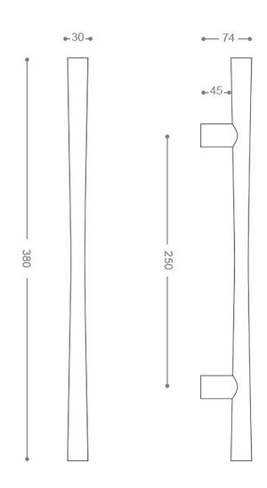 دستگیره دو پیچ ورودی طلایی بهریزان 7154L 1*C11