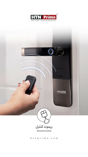 دستگیره الکترونیکی اثر انگشتی طوسی پرایم کد SPACE 3718 