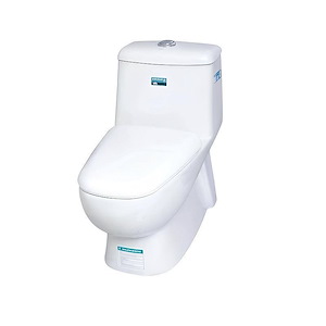 توالت فرنگی مدل یک تیکه پارمیس سیم لس  سفید ساده درجه دو گلسار 12*A24   لاله5*12