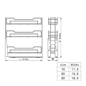 جا بطری ریل کف یونیت 15 آدلان سه طبقه کد A368 1*G81