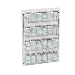 جا ادویه آویز چهار طبقه 24 تایی قوطی شیشه ای آدلان کد (S.A) A828 1*H51     12*H52