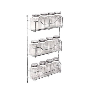 جا ادویه آویز سه طبقه 12 تایی قوطی شیشه ای آدلان کد A827 H51*1