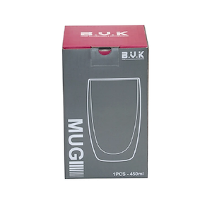 لیوان دو جداره  PIREX 450 ML بدون دسته مدل VK315117 بی وی کی BVK 