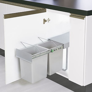 سطل زباله دو مخزنه ریلی کوچک 24 لیتری یونیت 30آدلان کد A808 1*G51     12*H12