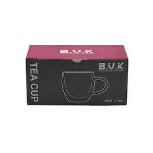لیوان دو جداره PIREX 210 ML شفاف مدل VK316102 بی وی کی BVK 