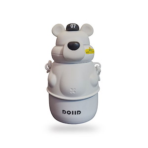 فلاسک بچگانه خرسی نی دار 500 میل DOLLD کد 6048 سفید  