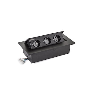 پریز برق مستطیلی تو کار مشکی مدل 10016 ملونی MELONI 1*G24