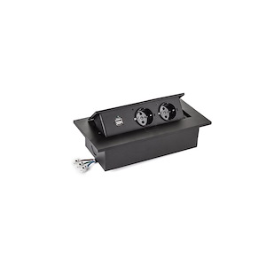 پریز برق مستطیلی تو کار مشکی مدل 10017 ملونی MELONI G34*1