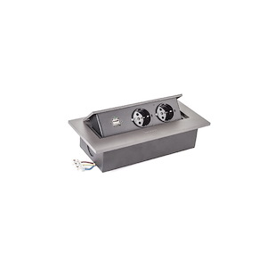 پریز برق مستطیلی تو کار سیلور مدل 10017 ملونی MELONI Q2*1