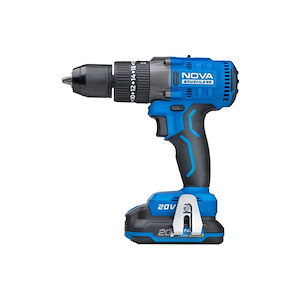 پیچ گوشتی شارژی ضربه ای 20 ولت براشلس به همراه 2 باطری نووا NOVA مدل 7725 1*M42