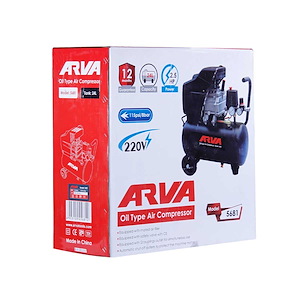 کمپرسور هوا 24 لیتری روغنی مدل 5681 آروا ARVA 12*L20