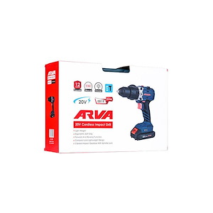 دریل شارژی براشلس 20 ولت 2 باتری کد 5819 آروا ARVA 1*M23