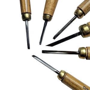 ست مغار قلمی کوچک 6 عددی جعبه چوبی دارکوب 1*I44