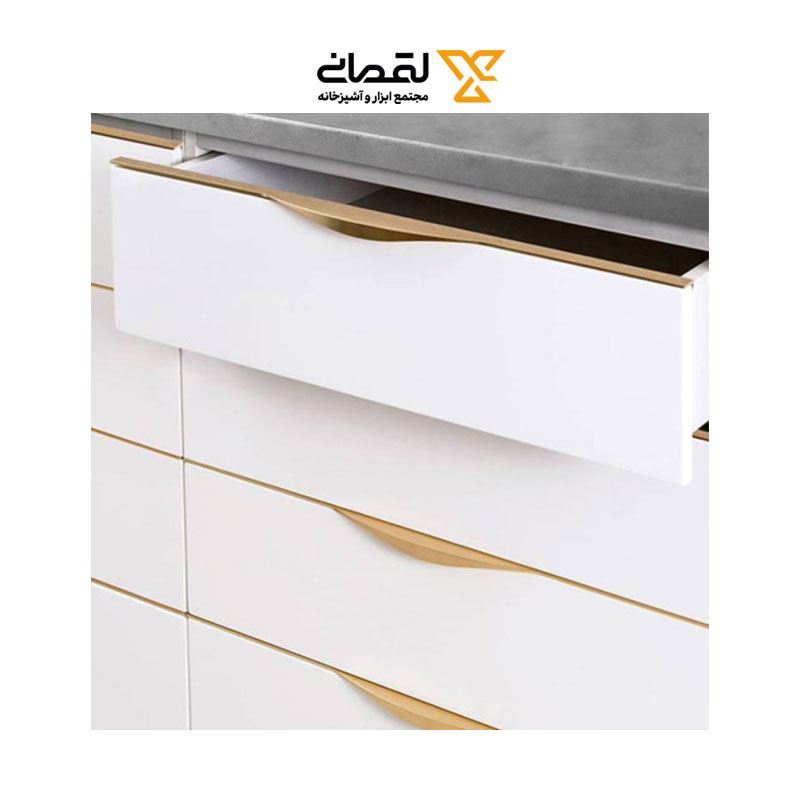 دستگیره کابینتی دو پیچ تاپ ساید سایز 30 ملونی مدل ویانا طلایی کد 7018 
