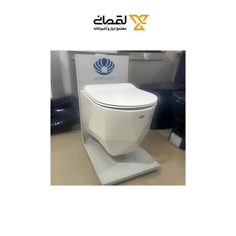 توالت فرنگی وال هنگ مدل سونیا 52 سفید ساده درجه یک مروارید  مریم4*12