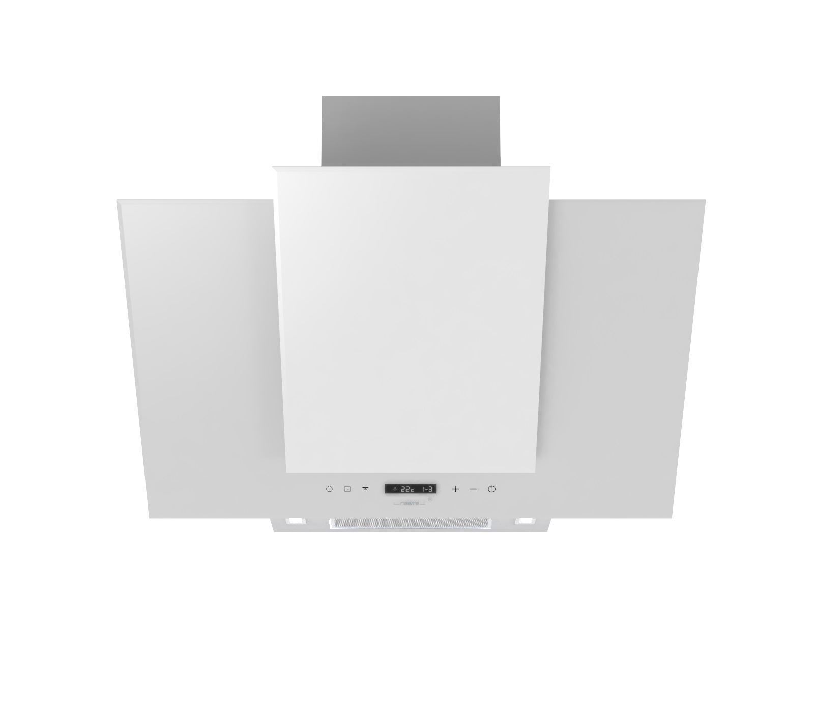 هود 90 سانت سفید شیشه شیبدار موتور فلز رابیتس RABITS مدل RH-110W 12*G11