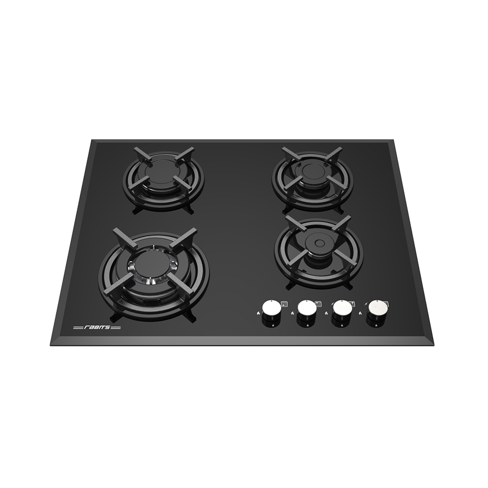 اجاق گاز 60 سانت شیشه مشکی رابیتس RABITS مدل RG-451 12*A10
