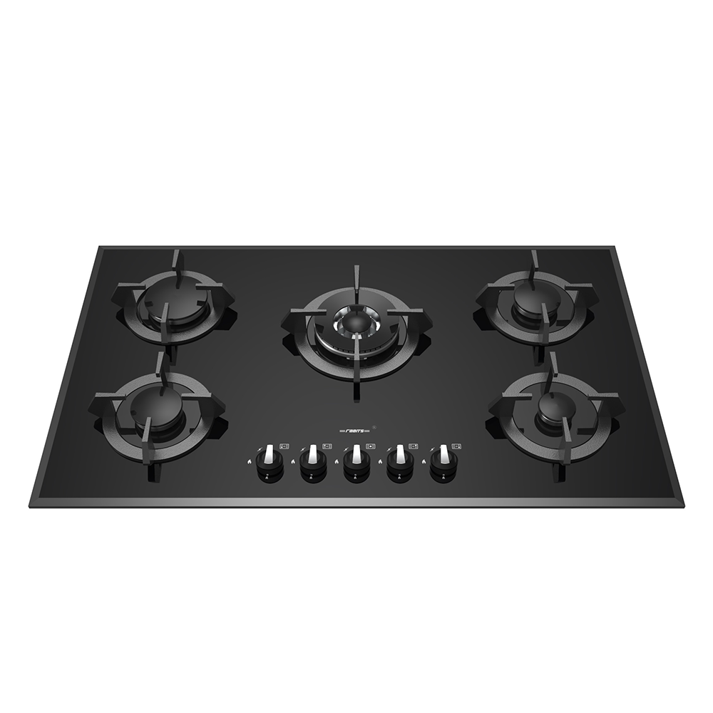 اجاق گاز 90 سانت شیشه مشکی رابیتس RABITS مدل RG-554H 12*A1