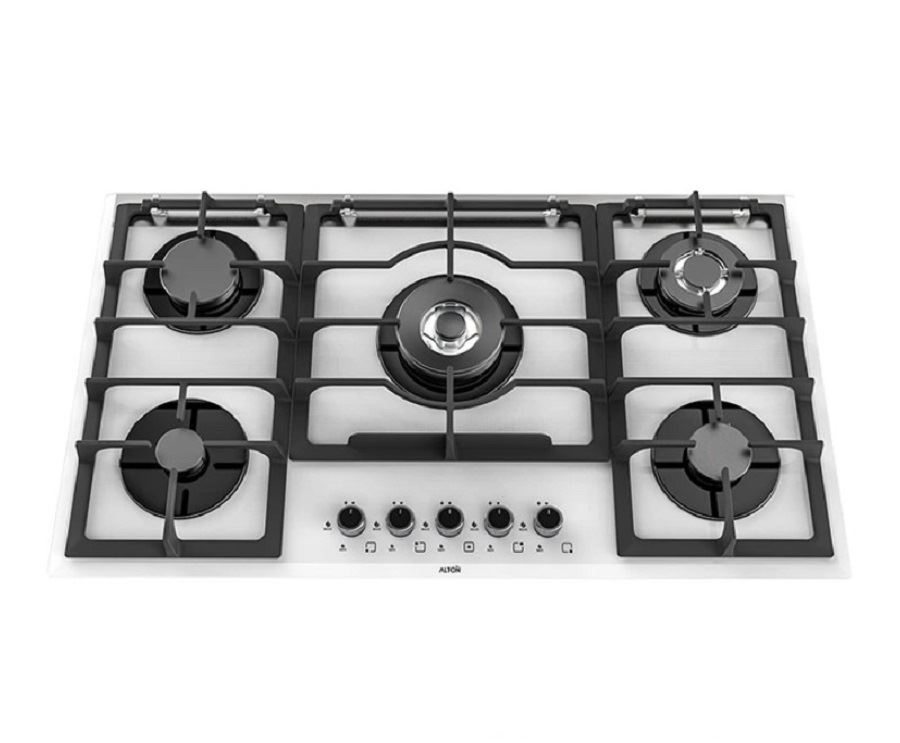 اجاق گاز 5 شعله صفحه ای شیشه اپتیک مدل G525W آلتون ALTON 12*A15