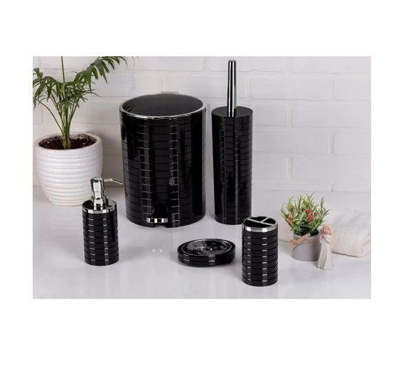 سرویس 5 پارچه مشکی کروم خط درشت کد 3900 کنتراست CONRTAST J31*1