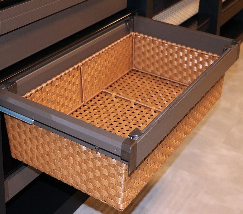 سبد حصیری ریلی داخل کمد لباس موکا 60 فانتونی FANTONI مدل (S.A) J517 