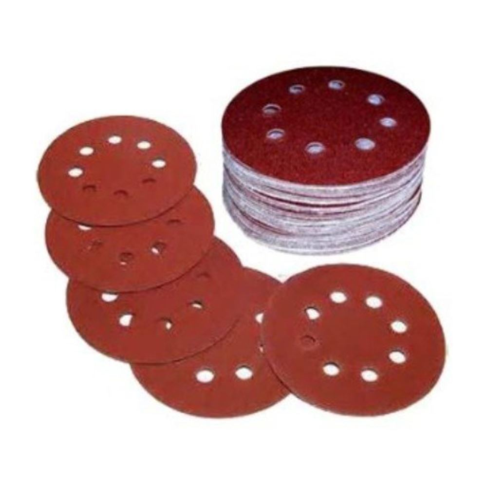 سنباده  (اوربیتال) گرد پشت چسبدار 180 (قطر 225 ) 8 سوراخ محک MAHAK 1*I42