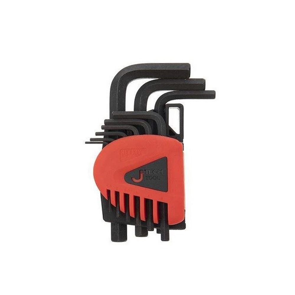 ست آچار آلن 9 عددی 6 گوش مشکی کوتاه کد PS-B9 جی تک JTECH 1*L42
