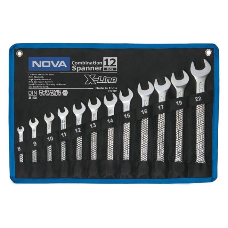 ست آچار یکسر رینگی  کیفی 12  عددی NOVA X-LINE نووا کد 9431 L61*1